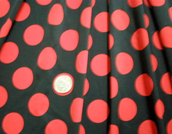 7.Black-Red Polka Dot Special Printed Spandex